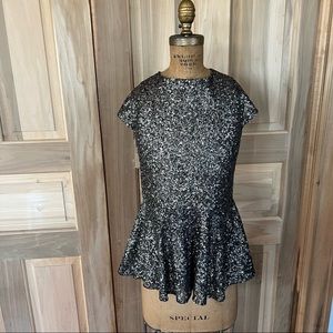 Vintage Eros Apparel New York Gold & Black Sequins Top
